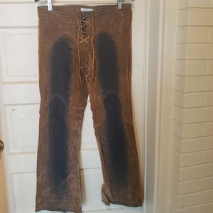 La Belle Imitation Leather Jeans